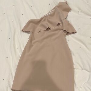 Elizabeth and James One-Shoulder Cream Dress